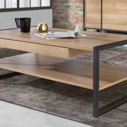 Стол журнальный Forte HIGH ROCK CFTT4241 (дуб ривьера/черный)