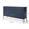 Комод PIASKI MONO DARK BLUE MKSZ154, ДСП, 154х83х39см