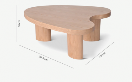 Сэт кофейных столиков CRV- Benito, Oak nature top and black