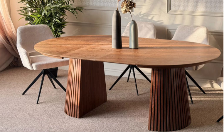 Стол обеденный раскладной CRV- Namara,Euforia brown wood 120-160-200 см,коричневый