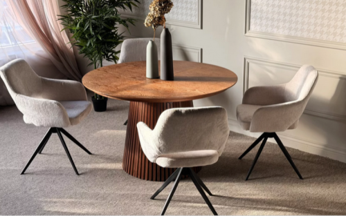 Стол обеденный раскладной CRV- Namara,Euforia brown wood 120-160-200 см,коричневый