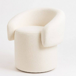 Пуф со спинкой Mil- Melissa 59х53х68 см Молочный (МС-89)