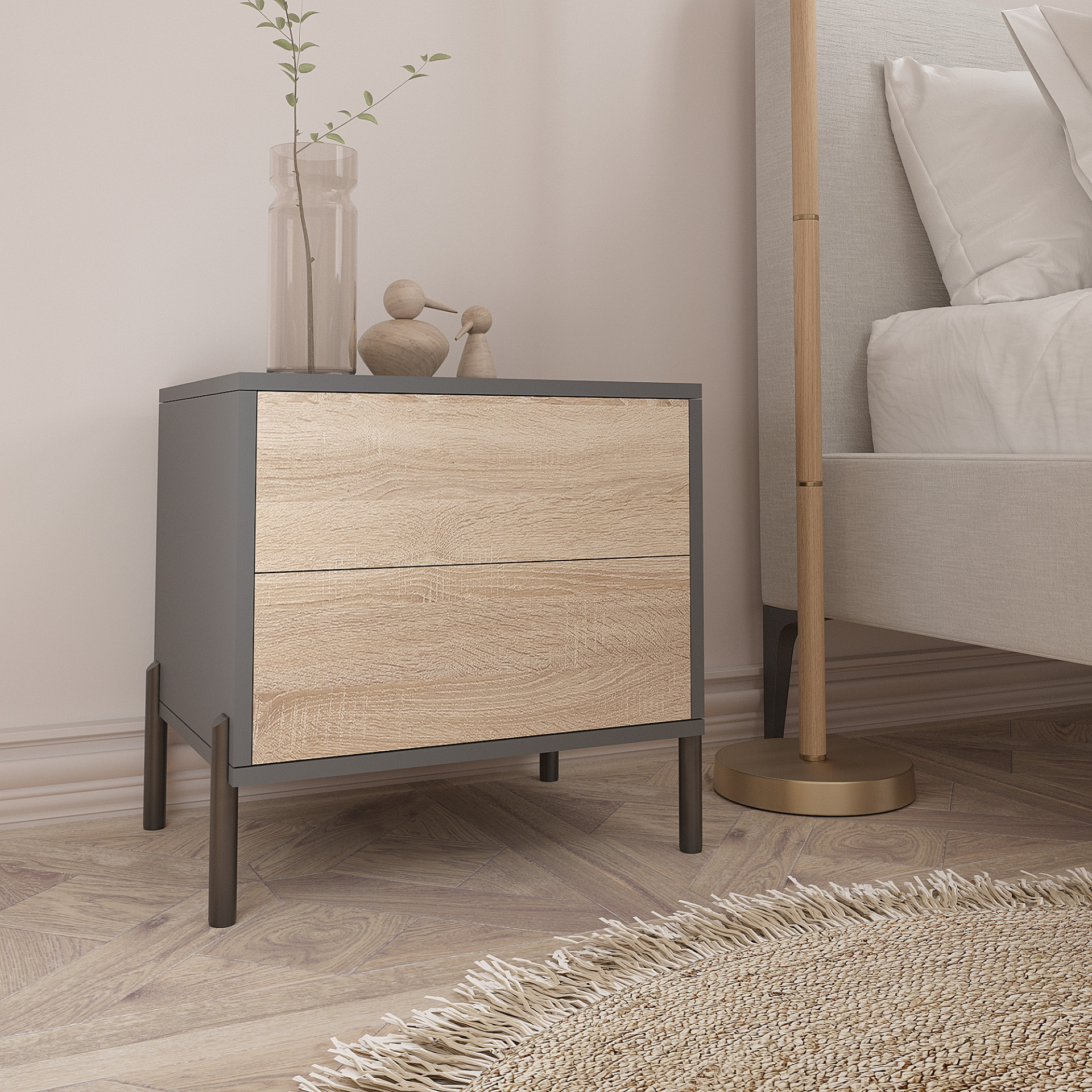 Тумба прикроватная 50х50х40 см KOD- ТУ-Норди