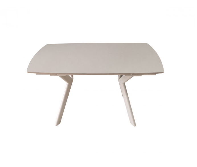 Стіл обідній розкладний INI- NOREEN CERAMIC 140(200)*80  білий /кашемир