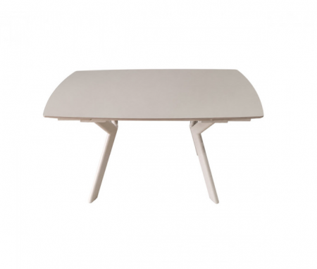 Стіл обідній розкладний INI- NOREEN CERAMIC 140(200)*80  білий /кашемир