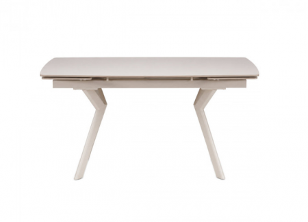 Стіл обідній розкладний INI- NOREEN CERAMIC 140(200)*80  білий /кашемир