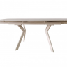 Стіл обідній розкладний INI- NOREEN CERAMIC 140(200)*80  білий /кашемир