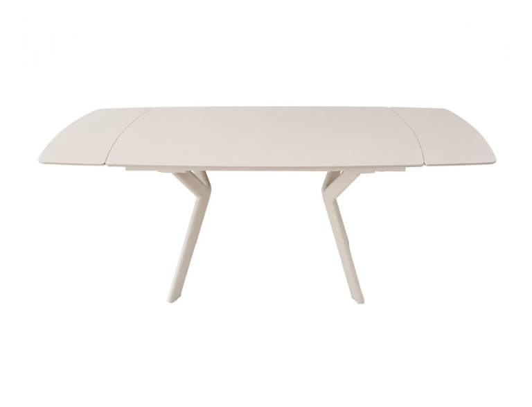 Стіл обідній розкладний INI- NOREEN CERAMIC 140(200)*80  білий /кашемир