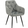 Крісло обідне модерн MFF- Liana вельвет сірий