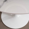 Стол из керамики SIGNAL Espero Ø 90см, белый эффект мрамора