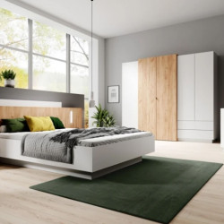 Спальня Perfect Home 3Д / 3D Белый/дуб золотой крафт