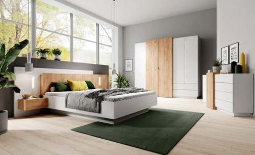 Спальня Perfect Home 3Д / 3D Белый/дуб золотой крафт