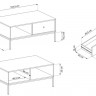 Стол журнальный Perfect Home Nova с 2 ящиками и золотыми ножками L104 Кашемир