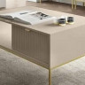 Стол журнальный Perfect Home Nova с 2 ящиками и золотыми ножками L104 Кашемир