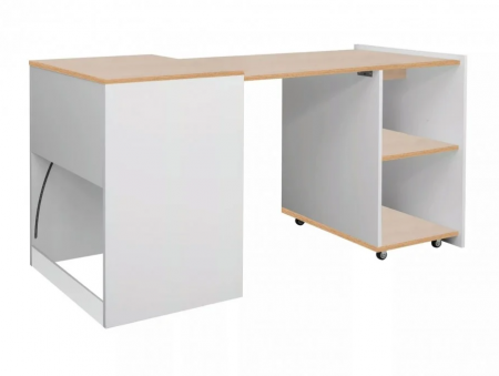SIGNAL PL- Стол компьютерный DUO 60х46(140) дуб / белый