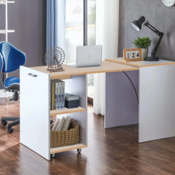 SIGNAL PL- Стол компьютерный DUO 60х46(140) дуб / белый