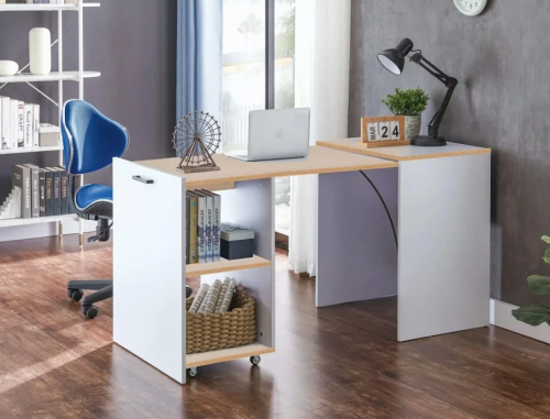 SIGNAL PL- Стол компьютерный DUO 60х46(140) дуб / белый