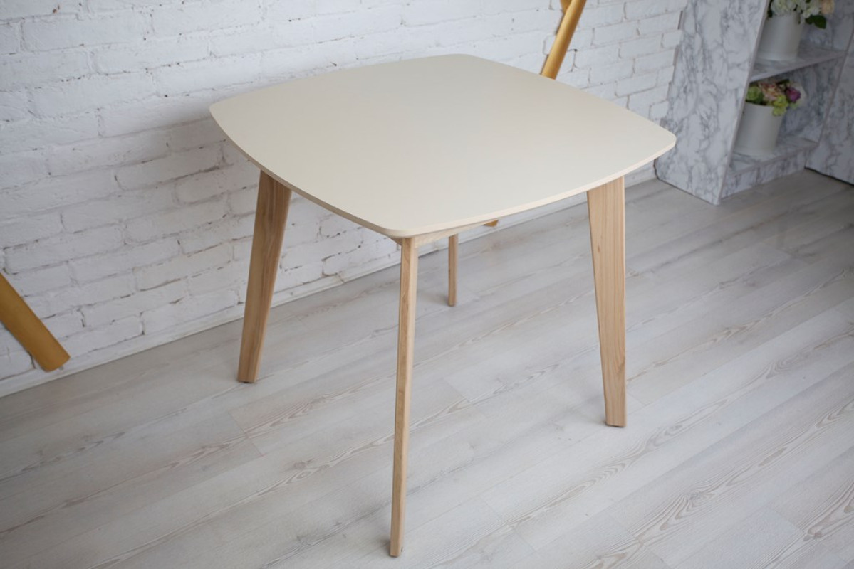 Стол квадратный кухонный (дерево, МДФ, HPL) Ont- Джузеппе Бежевый