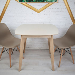 Кухонный комплект Ont- Джузеппе бежевый квадратный стол + 2 стула Classic (Осако)