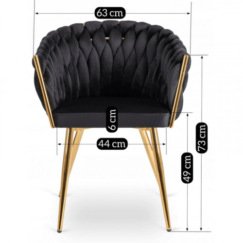 Кресло Ont- CAPI черный велюр