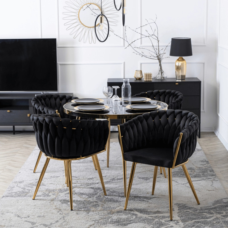 Кресло Ont- CAPI черный велюр