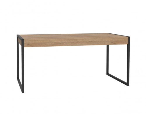 Стол обеденный с 2 ящиками Forte HIGH ROCK HUDT403 (дуб ривьера/черный)