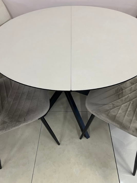 Стол 95/125х95 см Art-Deco EXM- RUTA кашемир матовый МДФ+HPL   