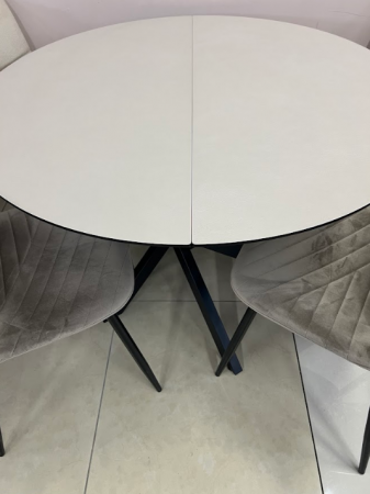 Стол 95/125х95 см Art-Deco EXM- RUTA кашемир матовый МДФ+HPL   