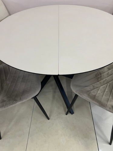 Стол 95/125х95 см Art-Deco EXM- RUTA кашемир матовый МДФ+HPL   