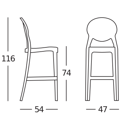 Стул барный VLL- SCAB Igloo 2358 (белый)​