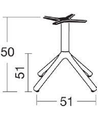 База для стола VLL- SCAB Nemo Fixed 5067 H50 (белый)