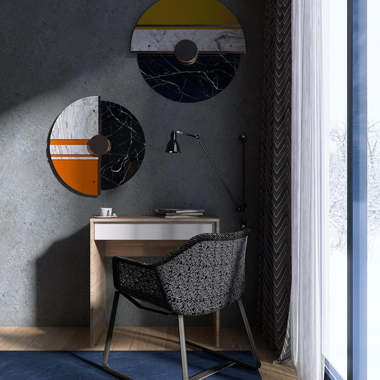 Стол для ноутбука EVR- Сити-750 дуб Сонома +  белый