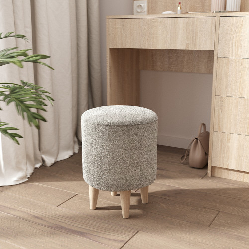 Пуф на ножках 42х35 KOD- Пуф-Хюгге (ткань букле)
