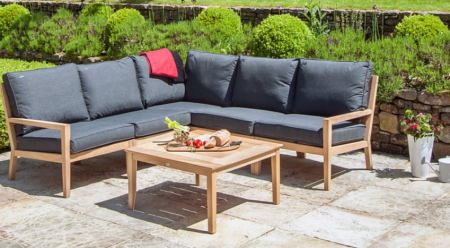Комплект для отдыха из дерева Alexander Rose TEA- ROBLE угловой диван + столик
