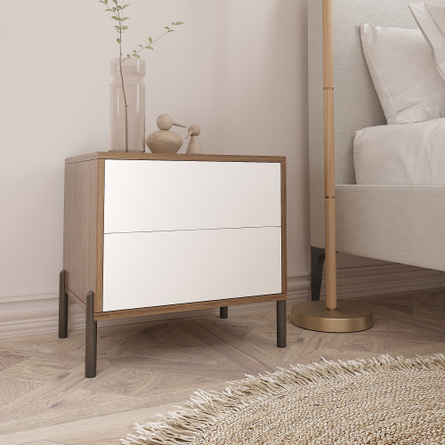 Тумба прикроватная 50х50х40 см KOD- ТУ-Норди (белый фасад)