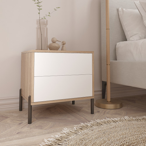 Тумба прикроватная 50х50х40 см KOD- ТУ-Норди (белый фасад)