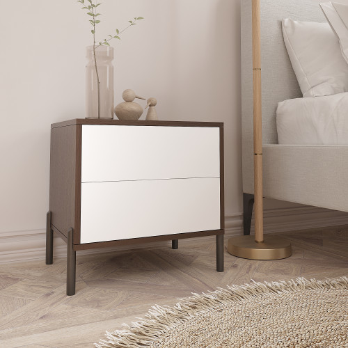 Тумба прикроватная 50х50х40 см KOD- ТУ-Норди (белый фасад)