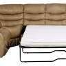 Угловой диван левый L BLN- Брюс (кожа,кремовый)
