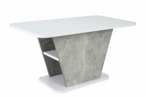 Журнальный столик SIGNAL Calipso матовый белый/серый (эффект бетона)