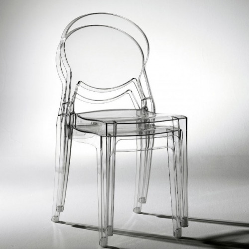 Стул пластиковый VLL- SCAB IGLOO 2357 (прозрачный, дымчатый)