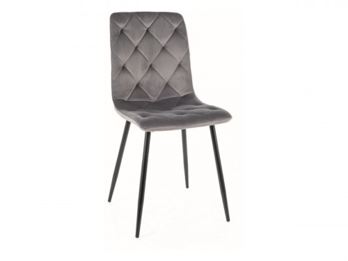 Комплект: стол из керамики SIGNAL Espero Ø 90см, белый эф. мрамора + 3 стула SIGNAL Jerry Velvet