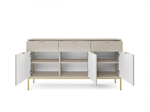 Комод Perfect Home Nova 3-дверный с 3 ящиками и золотыми ножками KSZ154 Кашемир