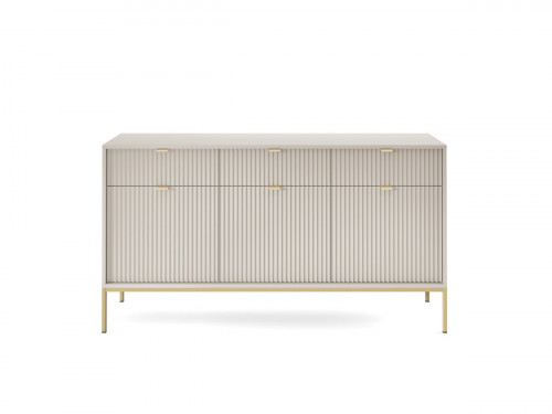 Комод Perfect Home Nova 3-дверный с 3 ящиками и золотыми ножками KSZ154 Кашемир