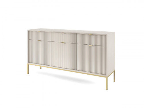 Комод Perfect Home Nova 3-дверный с 3 ящиками и золотыми ножками KSZ154 Кашемир