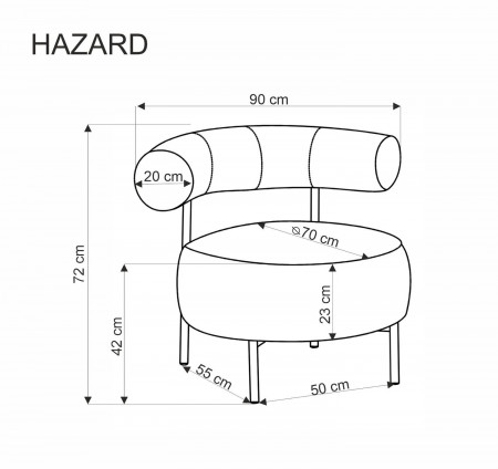 ​Кресло Halmar HAZARD корица