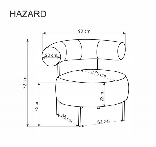 ​Кресло Halmar HAZARD корица