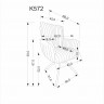 Стул обеденный поворотный HALMAR K-572 (кремовый/черный)