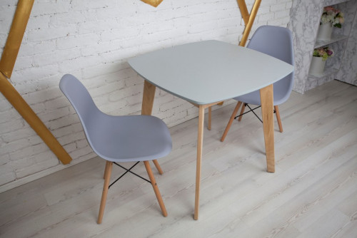 Кухонный комплект Ont- Джузеппе серый квадратный стол + 2 стула Classic (Осако)