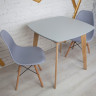 Кухонный комплект Ont- Джузеппе серый квадратный стол + 2 стула Classic (Осако)