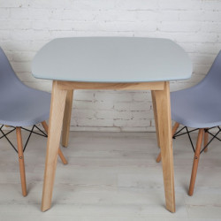 Кухонный комплект Ont- Джузеппе серый квадратный стол + 2 стула Classic (Осако)